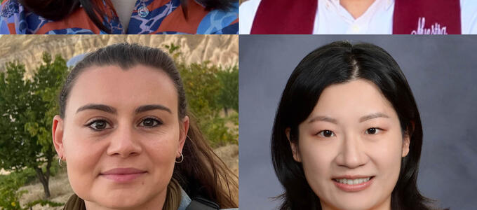 2025 Exceptional Graduate Student Award winners Julia Costacurta, Sebastian Fernandez, Erin Kunz, and Mo Wu